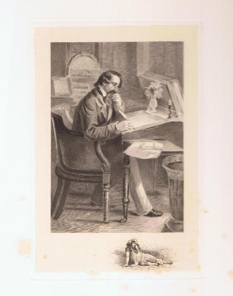 Charles Dickens en su estudio
